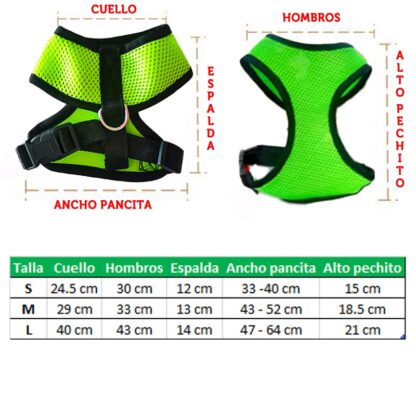 tallas pechera